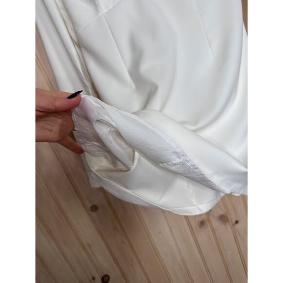 NWT Lulus Elegant Cutie Ivory Bow Long Sleeve Backless Mini Dress Cocktail Sz M - Picture 7 of 8